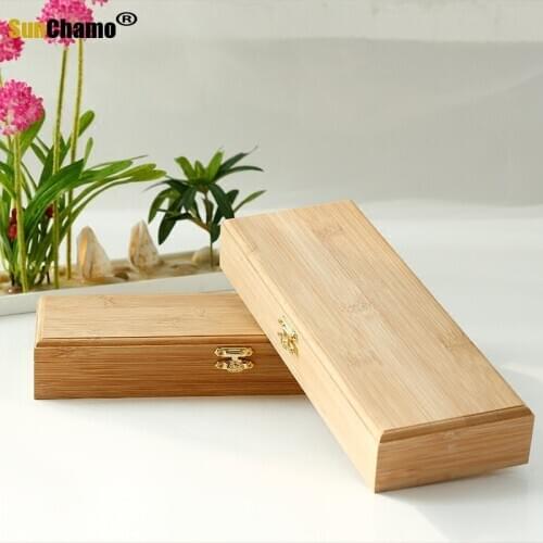 Rectangular Bamboo Wooden Box and Tea Knife Wooden Box Clamshell Wooden Box Customized Incense Box Bamboo Wooden Box