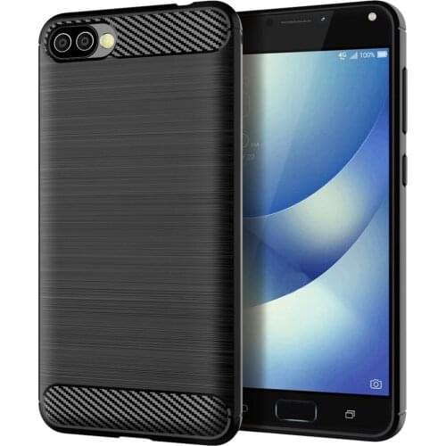 For Asus Zenfone 4 Max ZC520KL 5.2 inch Luxury Carbon Fiber Skin Full Soft Silicone Cover Asus ZC520KL Asus X00HD Phone Case