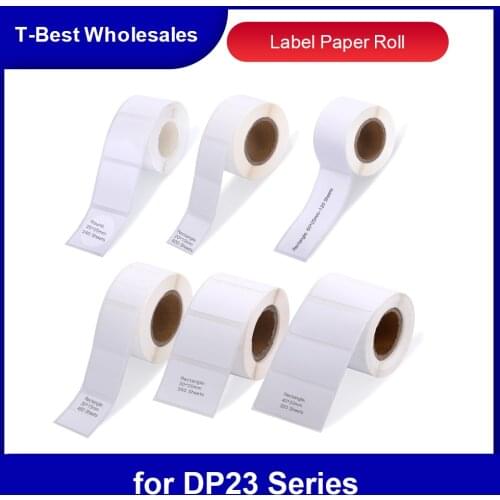 Self-Adhesive Printable Paper Roll Waterproof Oil-Proof for DP23 Series Thermal Printer Label Maker Machine