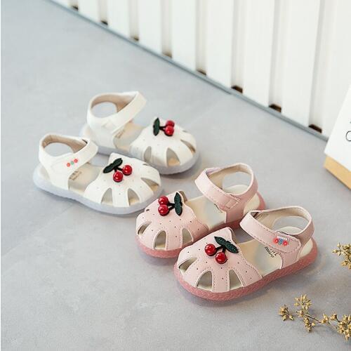 Toddlers Sandals Baby Girl Sandals Cherry Cute Cartoon Soft Kids Sandals Cute Children Summer Shoes 2020 Brand New Size 15-30