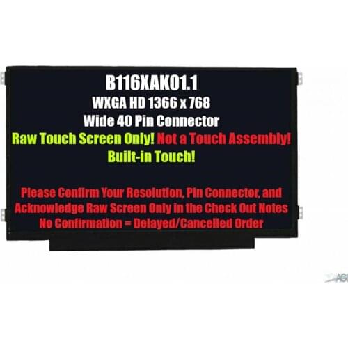 B116XAK01.1 40 Pin Wider Connection Touch Screen
