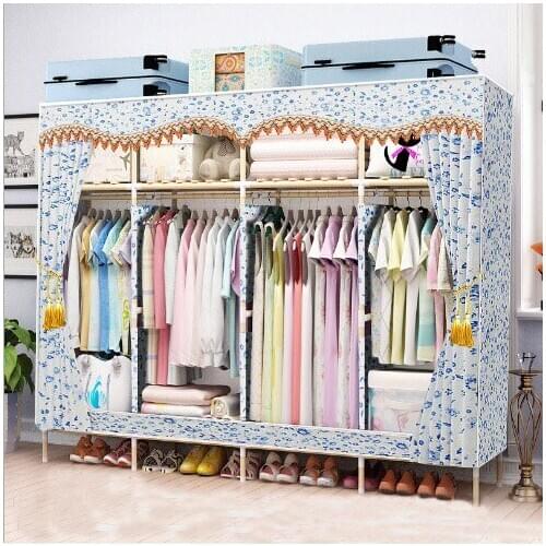 Solid wood wardrobe easy assembled wardrobe length 205 cm