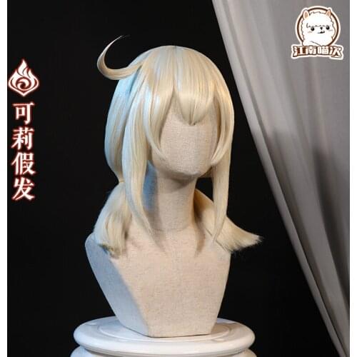 Stock Hot Game Genshin Impact Klee Wig Long Hair Accessories Prop Women Same Wig For Game Characters 2021 New