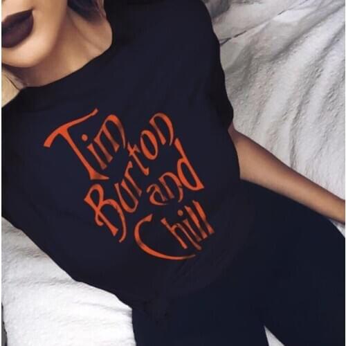 Women Halloween Shirt Horror Women Tshirt Harajuku 2020 Funny T Shirts Punk Casual Letter Girls Aesthetic Tee Plus Size