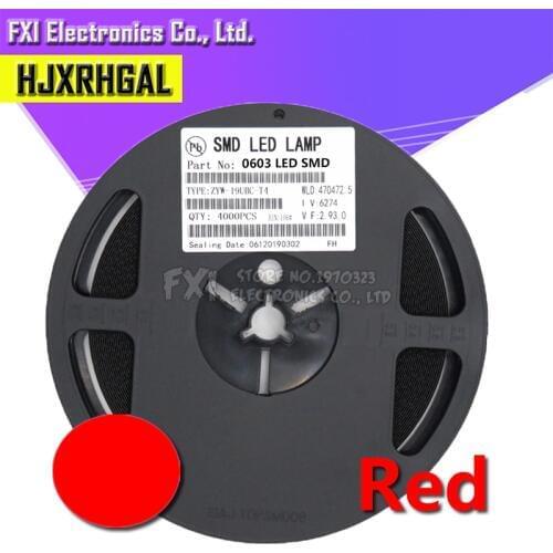 1Reel 4000pcs Red 0603 SMD LED diodes light Hot sale