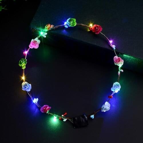 1pc LED Light Garland Girls Women Birthday Party Concert Headband Hair Accessories Girl Party Decor