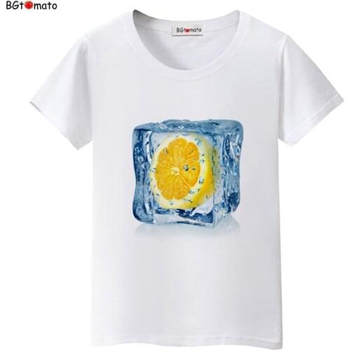 2021 water fruit cool frozen t shirts New design womans personality fashion shirts Brand good quality soft casual tops