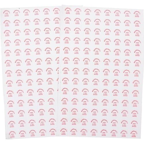 208Pcs/Set=2 Sheets Void if Seal Broken Damaged Universal with Years and Months Warranty Sealing Label Sticker