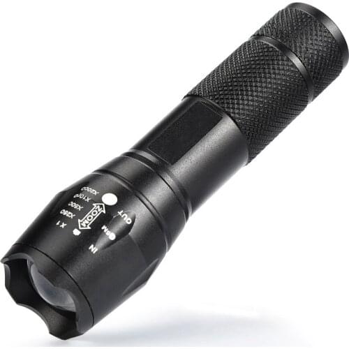 3pcs Mini Bright T6 LED Flashlight Police Swat Zoom Torch Camping Light Lamp Flashlamp For Outdoor Hiking Waterproof