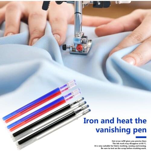 8pcs Hot Erasable Gel Pen Material Writing Tools 0.5mm Refill Stationery Office Garment Professional Ironing Heating
