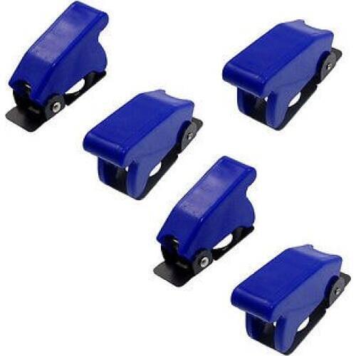 Baomain 10Pcs 12mm Mount Dia. Blue Safety Flip Cover for Toggle Switch