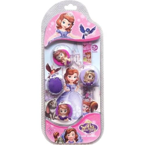 Disney Princess Fold Childrens Electronic Watch Four Dolls Change Their Heads To Cover Cartoon Toy Childrens Watch Girl Watch