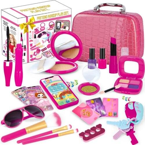 Childrens Simulation Makeup Toy Girl Simulation Cosmetic Toy Set Pretend To Play House Lipstick Nail Polish Cosmetic Toy Set