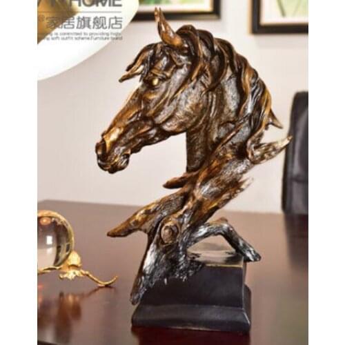 European Home American retro creative horsehead horse model room decoration cabinet cabinet room study of soft decoration