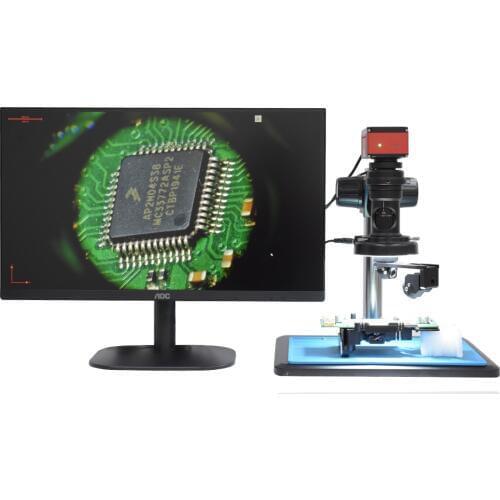 Full HD Sony Sensor IMX342 4K 3D Inspection Microscope 20X-180X Industrial Electronic Video Precision Measuring Magnifier