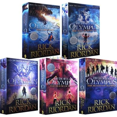 Heroes of Olympus Complete Collection 5 Books Box Set - Percy Jackson Level 2 ,English Novel Kids Reading Story Science Fiction