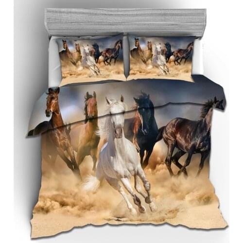 3D Print War Horse Comforter Bedding Set Kids Adult Duvet Cover Set Pillowcase Queen King Double Size Home Hot Sell luxury