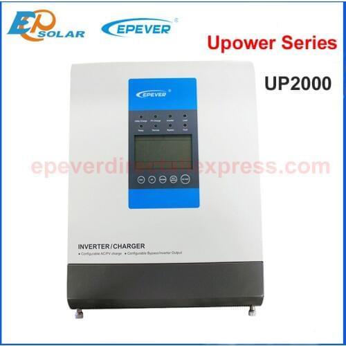 MPPT Charger controller& 2kva 24v SOLAR inverter AC output 230vac hybrid UP2000 EPEVER Pure Sine Wave power inverter