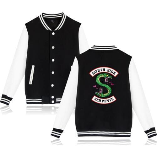 Winter baseball Jacket American TV Riverdale women fashion Jackets coat South Side Mens female fans sweatshirt plus size clothes