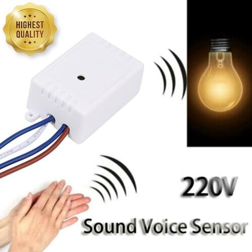 220V Module Detector Sound Voice Sensor Intelligent Auto On Off Light Switch For Corridor Bath Warehouse Stair AC180-265V IP22