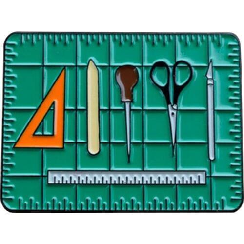Book Artist Tool Kit Enamel Pin