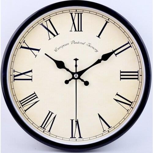 Nordic Retro Fashion Wall Clock Vintage Classic Roman Numerals Arched Quartz living room decoration wall decor room decor