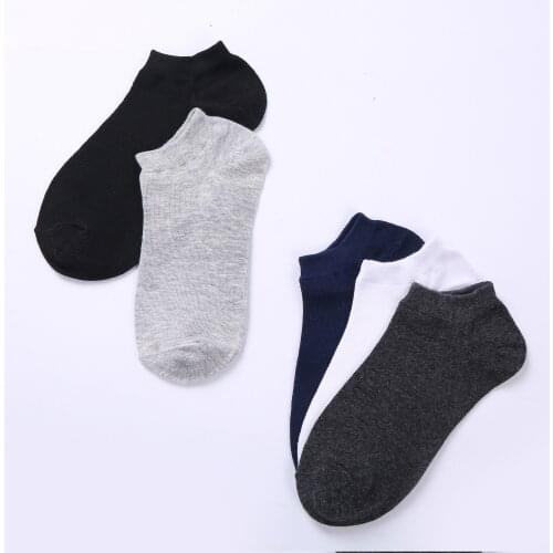 5 Pairs solid socks with invisible ankle bamboo fiber socks with summer breathable short socks for men and women