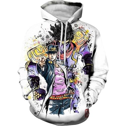 New Comics JoJos Bizarre Adventure 3D Printed Men Women Autumn Sweatshirt Fashion Casual Hoodies Funny Streetwear Men Clothing
