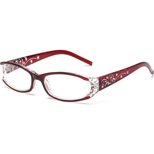 Purple Red Oval Cat Eye Reading Glasses Women Retro Imitation Diamond Glasses for Reader +1.0 +1.5 +2.0 +2.5 +3.0 +3.5 Diopter