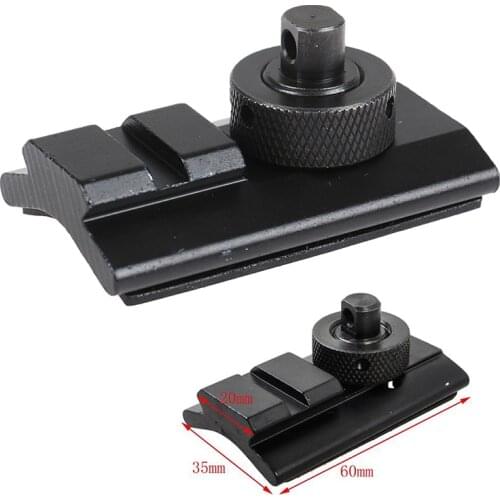 Airsoft Rifle Bipod Adapter Mount 20mm Weaver Sling Stud Swivel Picatinny Rail with Slots Hunting Shooting Accessories