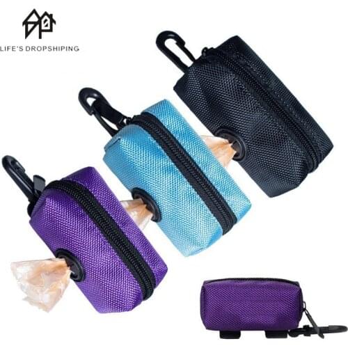 Portable Pet Puppy Cat Pick Up Poop Bag Dispenser Dog Poop Waste Bag Holder Outdoor Pets Supplies Garbage Bags Organizer
