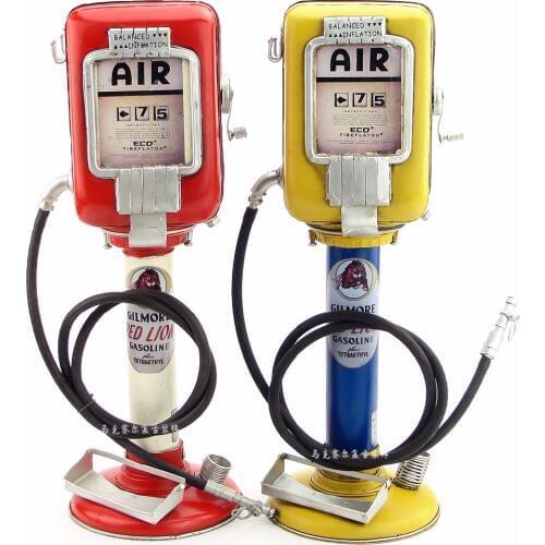 Antique Classical Model Retro Vintage Wrought Metal Crafts For Home Decoration American Old Gas Pump Petrol Pump