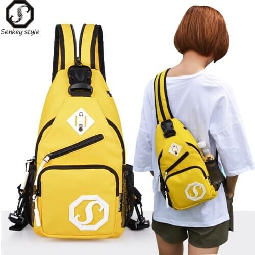 SENKEY Fashion Sling Chest Bag Waterproof Crossbody Bag For Women Shoulder Bag Travel Teenager Large Capacity Chest Pack Female