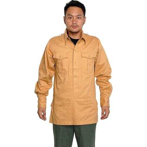Tomwang2012. WW2 WWII GERMAN WH FIELD WEHRMACHT HEER UNIFORM yellow COTTON SHIRT HEMDEN COLLECTION MILITARY WAR REENACTMENTS