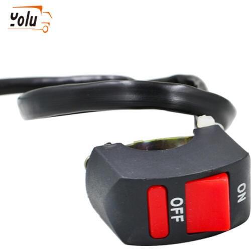 YOLU Universal Motorcycle Handlebar Flameout Switch ON OFF Button for Moto Motor ATV Bike DC12V/10A