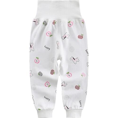 2020 Autumn Spring Newborn Baby Pants Girls Boys High Waist Leggings Cotton Clothes Toddler Trousers Infant Kids Training Pant