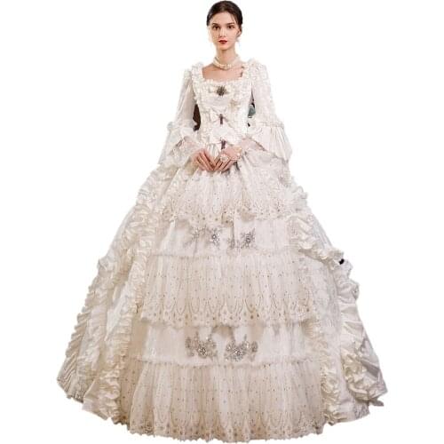 High-end Court Rococo Baroque Marie Antoinette Ball Dresses 18th Century Renaissance Historical Period Dress Victorian Gown