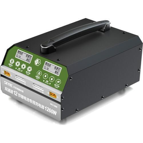 SKYRC PC1260 charger dual output 12S lipo-battery LIHV charger for DIY Agricultural Drone RC Car Helicopter remote toys