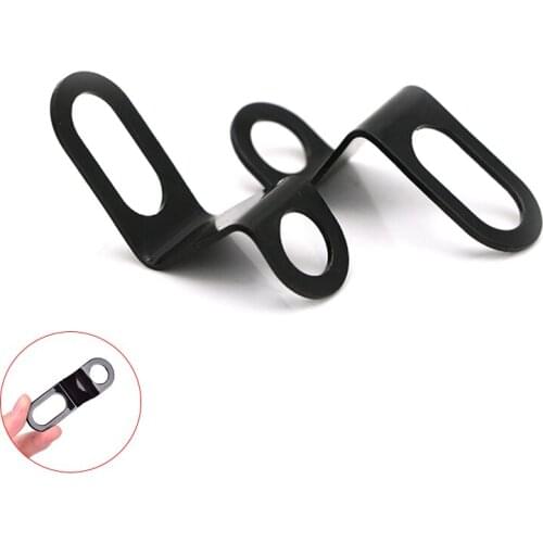 1 Pair niversal Bicycle Motorcycle Relocation Rear Turn Signal Light Holder Metal Bracket Indicator Stand Black