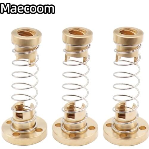 1pcs T8 Anti Backlash Lead Screw Nut Spring Loaded Elimination Gap 3D Printer Parts For lead 8mm Nut Rod Lead Screws DIY CNC