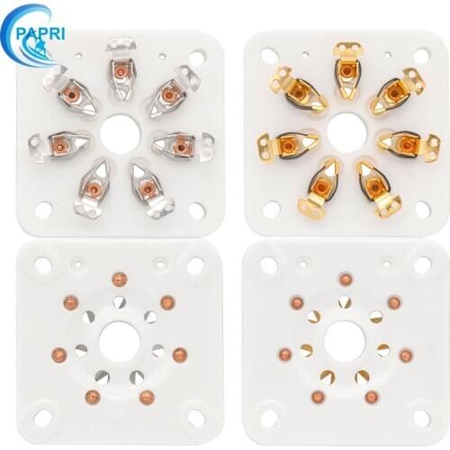 10PCS Ceramic U7G Tin Plated 7pin Tube Sockets Base Used Audio DIY For 813 FU-13 4B27 5-125 7241 CV26