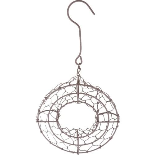 21cm Wall Art Metal Iron Ring Frame Wire Wreath Metal Planter Garden DIY