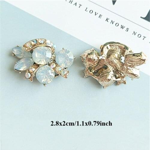 50pcs Bowknot Crystal Rhinestone Applique Jewelry Hairpin Brooch Bracelet Decor Fashion Bag Shoes Belt Embellishment Wedding Art