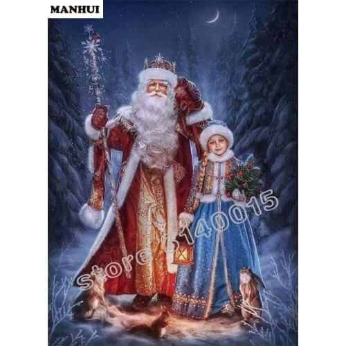 5D DIY Diamond Painting Santa Claus and kids Cross Stitch Patterns Full Drill Resin Diamond Painting kits for Embroidery ABC360