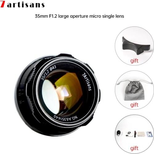 7artisans 35mm F1.2 Prime Lens for Sony E/Nikon Z /for Fuji XF APS-C Camera Manual Mirrorless Fixed Focus Lens A6500 A6300 X-A1