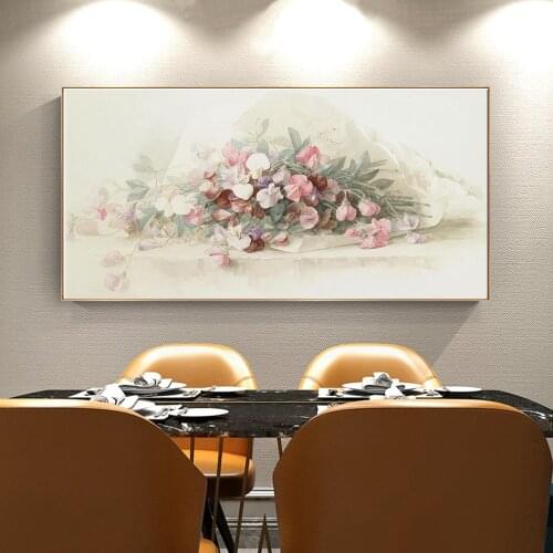 Abstract Large Size Flowers Paintings Modern Pop Canvas Art Posters and Prints Wall Art Pictures for Living Room Home Decoration