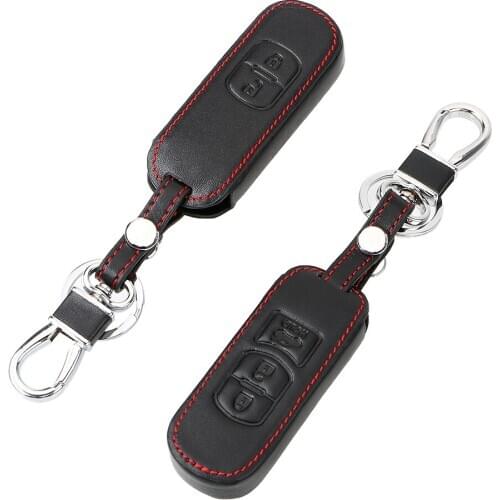 Car Styling Keychain Covers Genuine Leather Car Key Holder Key Case Bag For Mazda 2 3 6 CX-5 CX-3 CX-4 CX-7 CX-9 AXELA