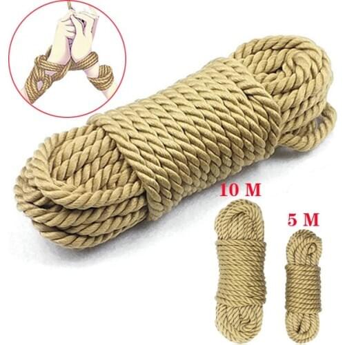 BDSM Bondage Thick Hemp Rope Shibari Binding Rope Handcuffs SM Slave Body Bondage Adult sex Game Men And Women Sex Products Shop