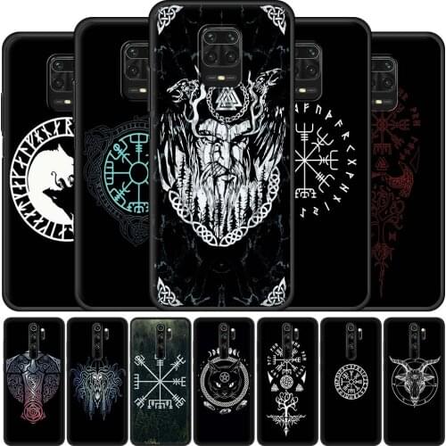 Viking Vegvisir Odin Nordic Case For Xiaomi Redmi Note 9S 9 8 7 10 Pro 8T 9C 9A 8A Soft Bumper Black Silicone Phone Cover Sac