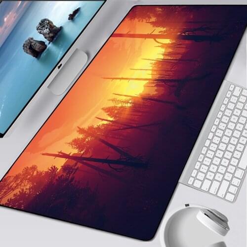 90x40cm Mousepad for Deep forest firewatch Laptop Gamer Mousepad Gaming Mouse Pad Large Locking Edge Keyboard 70x30 cm Deak Mat
